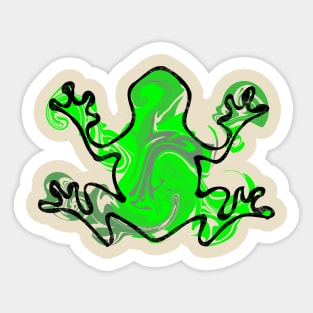 Green Frog Sticker